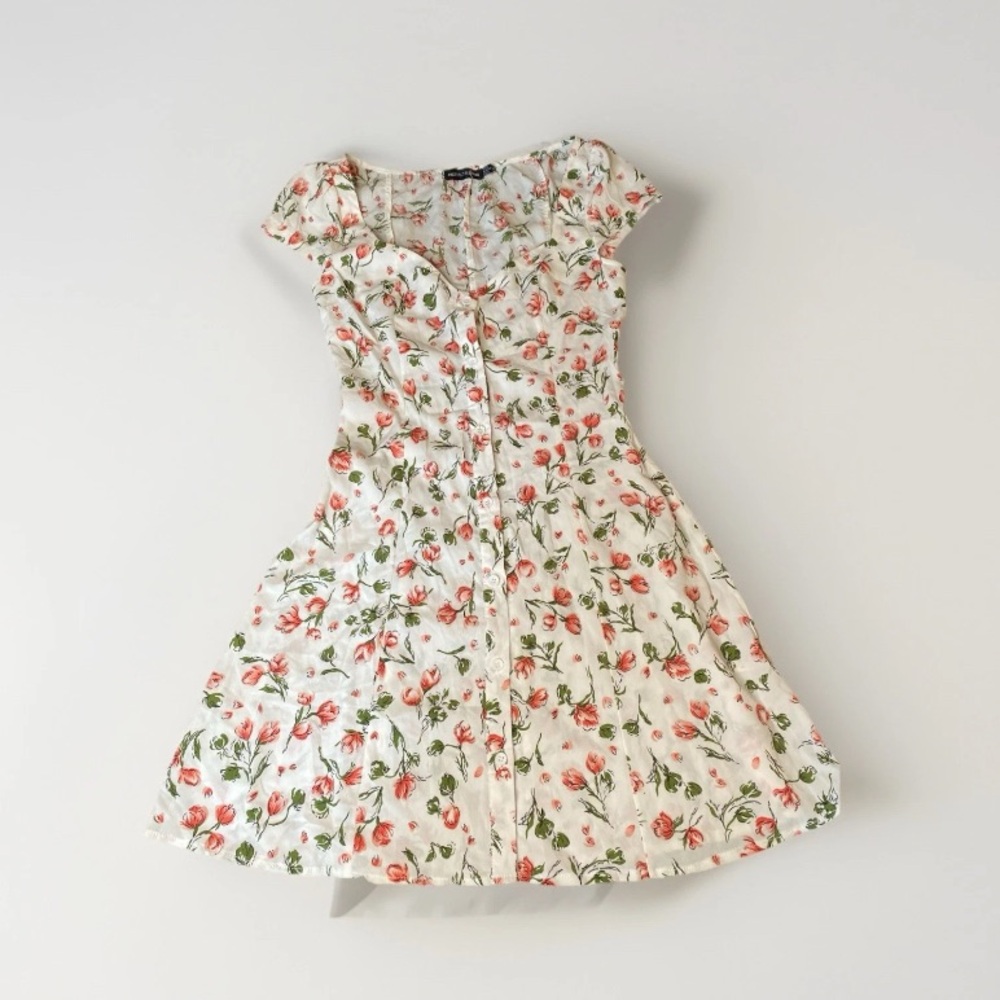 PrettyLittleThing Floral Print dress with Pink and Green